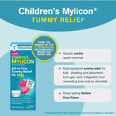Mylicon All-In One Tummy for Kids, Bubble Gum Flavor, 4